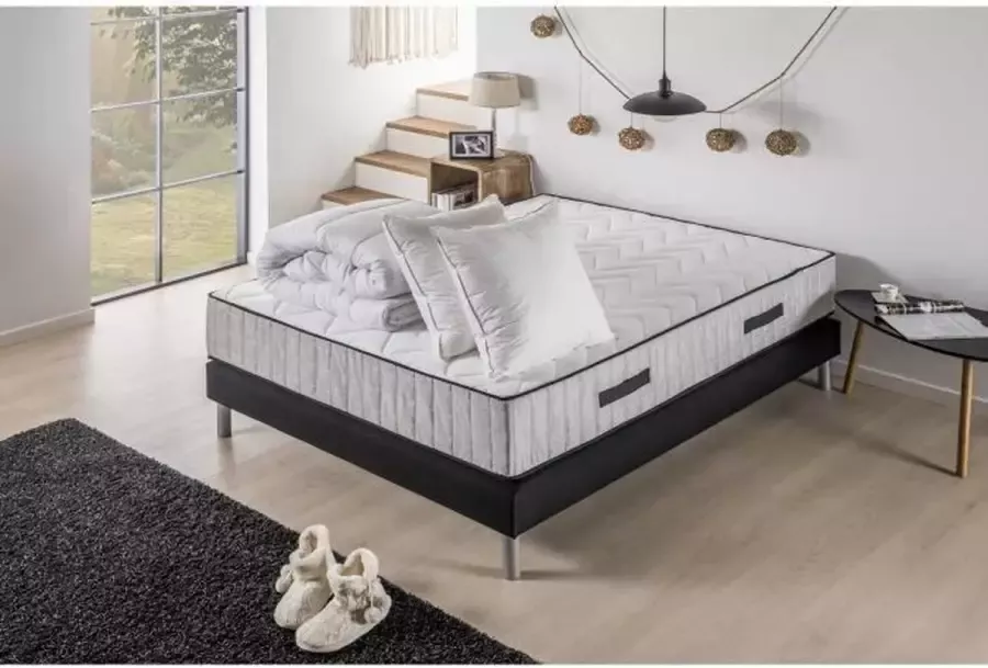 DEKO DREAM Pak klaar om te slapen EXTRA Matras + boxspring 160x200 + dekbed + 2 kussens