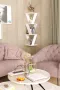 Dekornik Adambaba Zwevende Wandplank Hoek Plank Defne Corner Shelf Decorative Shelf Corner Bookcase 85 x 22 cm Wit - Thumbnail 1