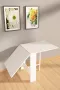 Dekornik SNS Home – Praktische Tafel – Eettafel – Eettafel uitschuifbaar – Opvouwbaar – Flamingo Maximaliseer je Ruimte en Stijl met onze Veelzijdige Intrekbare Eettafels – 134 x 60 x 72 cm – MDF Wit - Thumbnail 3