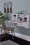 Dekornik SNS Home Draagbare Planktafel Kardelen Tafel Wandtafel Inklapbaar Wandbureau Inklapbare Wandtafel Keukentafel Wandkast Vouwtafel Klaptafel 90x50 cm Wit - Thumbnail 2