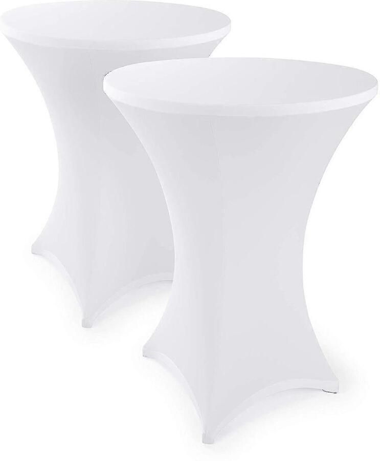 Delex Stretch Cover Bartafelhoezen Elegante Bartafelhoes voor bistrotafel wit