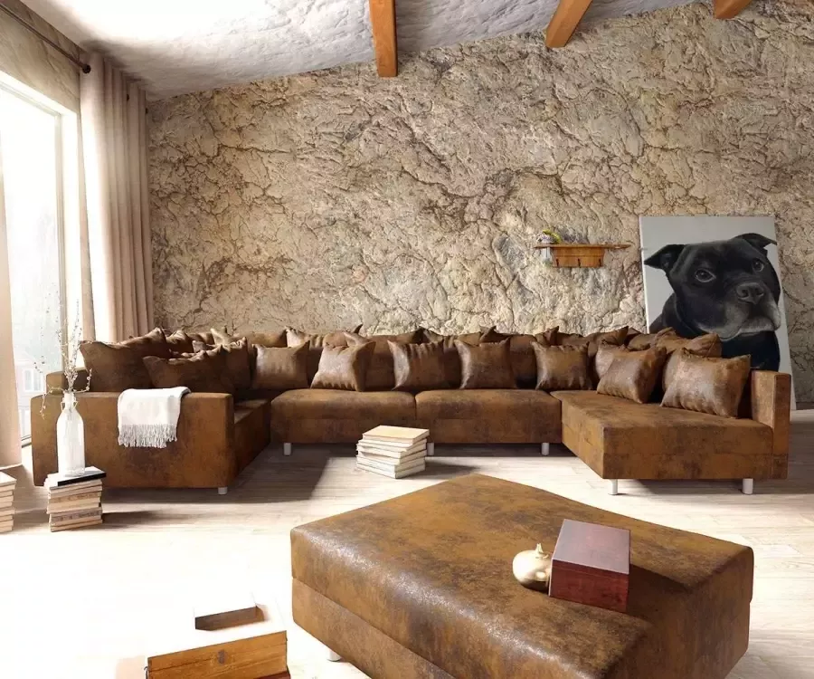 DELIFE Bank Clovis XL bruin antiek optiek armleuning woonlandschap modulair