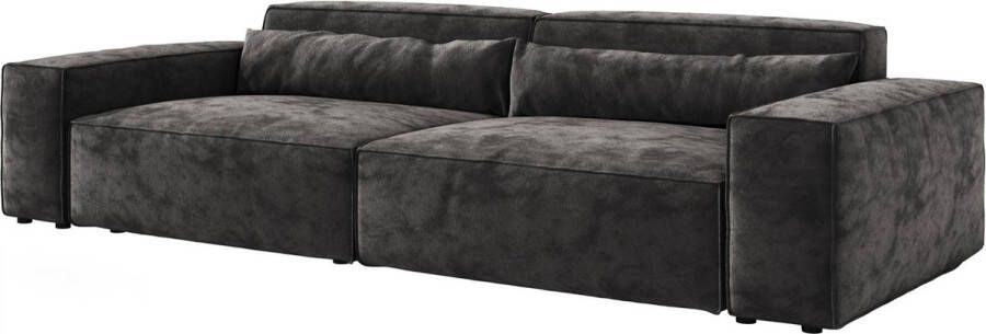 DELIFE XXL-Bank Sirpio microvezel zwart 270x125 cm biesnaad