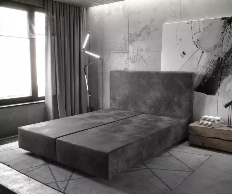 DELIFE Boxspring frame Dream-Well Antraciet Vintage 160x200 cm Mikrofaser Beddengoed