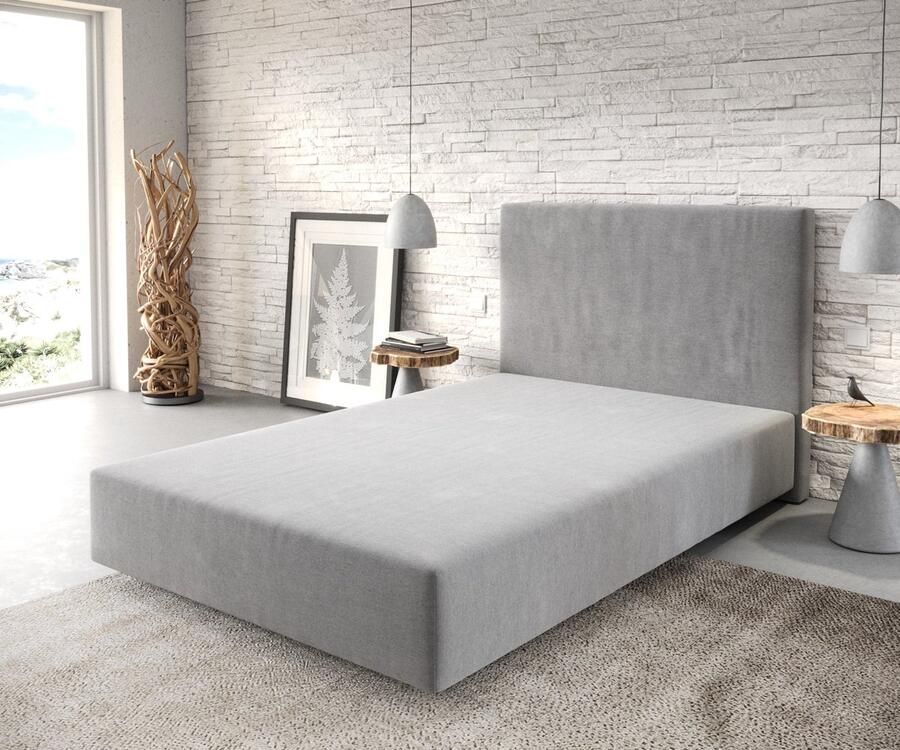 DELIFE Boxspringframe Dream-Well Microvezel Grijs 120x200 cm Bedframe