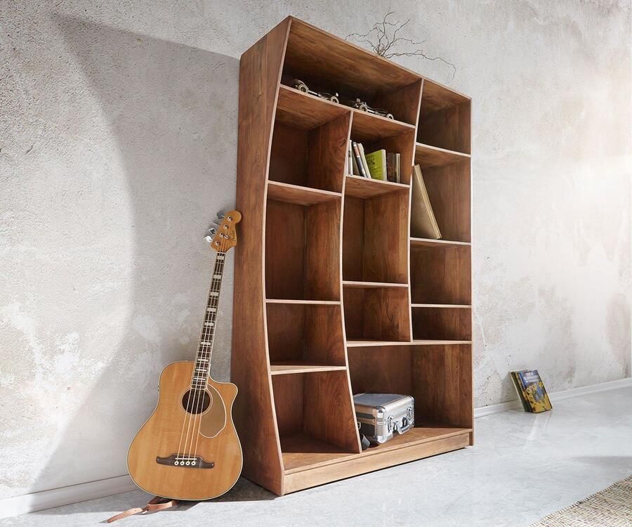 DELIFE Massief houten plank Live Edge Acacia Bruin 121cm rechts