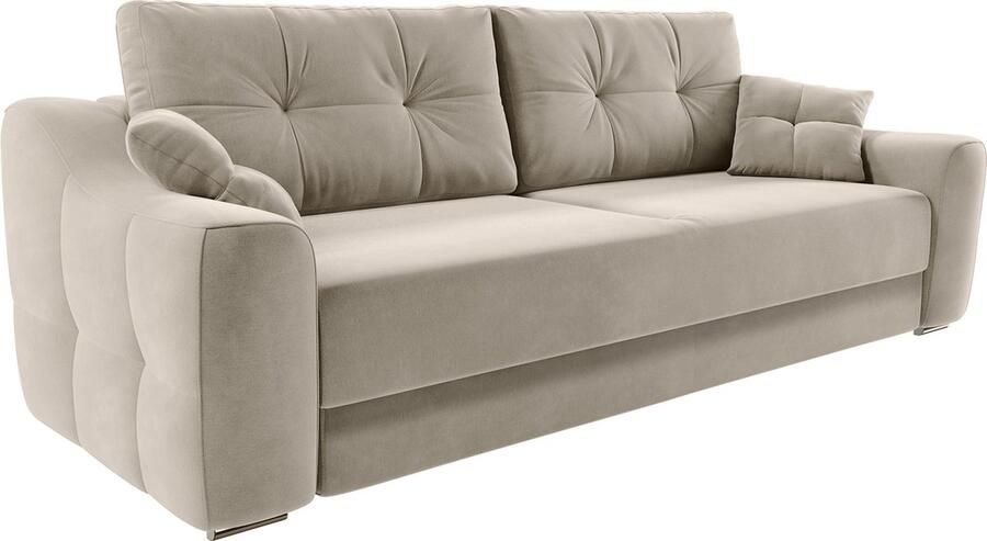 DELIFE Slaapbank Narin microvezel beige 240x100 cm bank