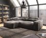 DELIFE Hoekbank Sirpio XL microvezel kaki bruin 270x175 cm variabele rugleuning met poef - Thumbnail 1