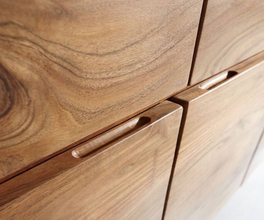 DELIFE Ladekast Live-Edge acacia natuur 147 cm 3 deuren 3 laden dressoir