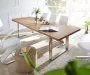 DELIFE Massief houten tafel Live-Edge acacia natuur 260x100 boven 3 5cm frame smal boomtafel - Thumbnail 2