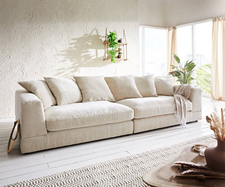 DELIFE XXL-bank Justo chenille beige 310x110 cm