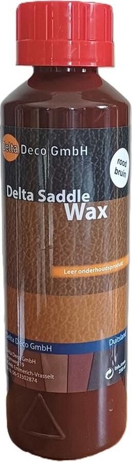 Delta leeronderhoud-schaapsleer-saddlewax-roodbruin-Hoogwaardige wax