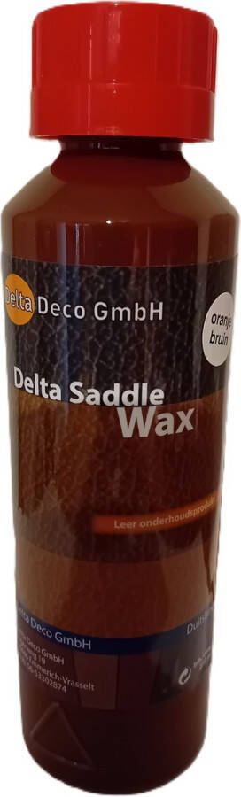 Delta leeronderhoud-schaapsleer-saddlewax-oranje bruin-Hoogwaardige wax