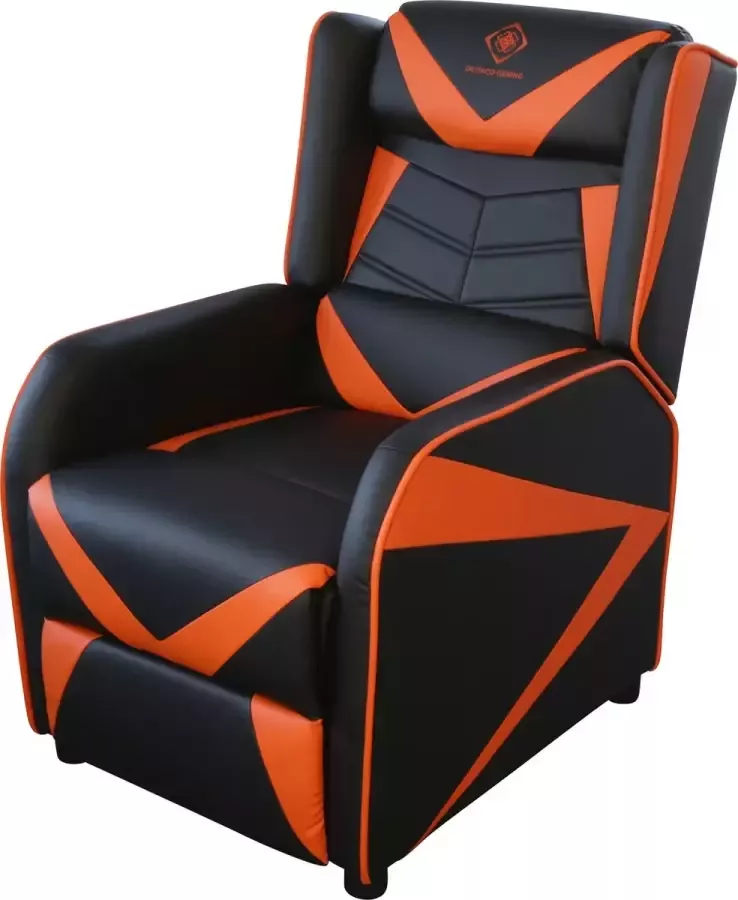Deltaco Gaming DC420 Console Gaming Chair Relax Chair and Recliner PU Leather Black Orange - Foto 2