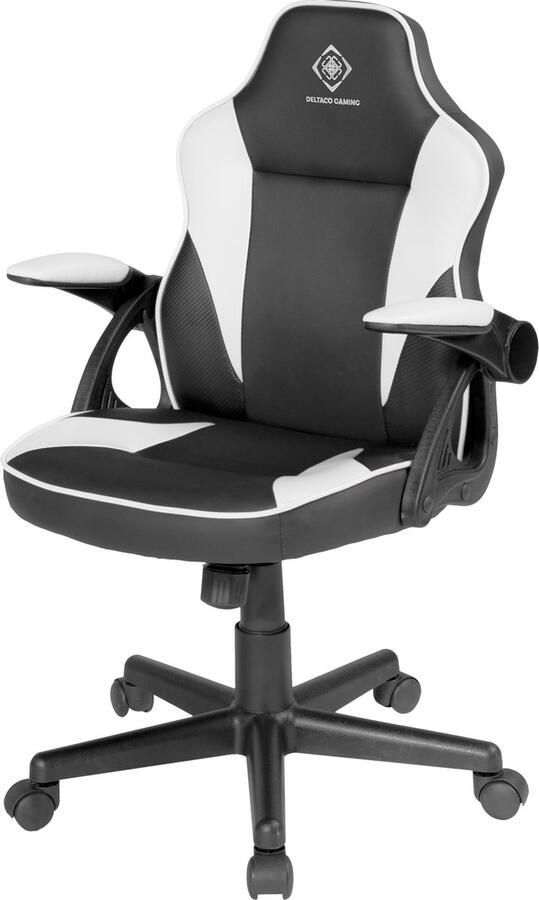 Deltaco Gaming DC120 Junior Gaming Chair In Hoogte Verstelbaar Zwart Wit