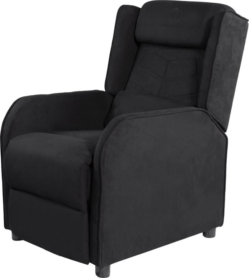 Deltaco DC430 Gamestoel Console Gaming Fauteuil Suede Bekleding Zwart