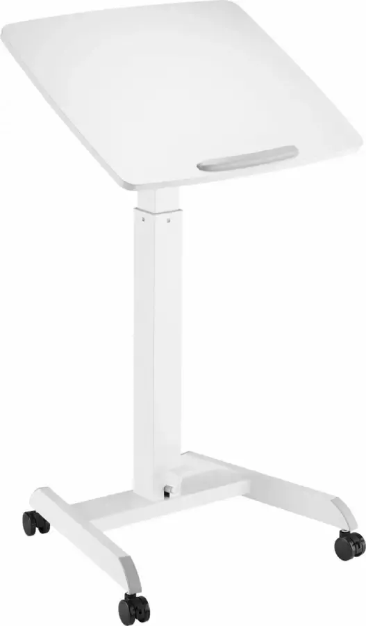 Deltaco Office Computer Tafel In Hoogte Verstelbaar Kantelbaar Tafelblad 600 x 531 x 758 ~ 1128 mm Wit