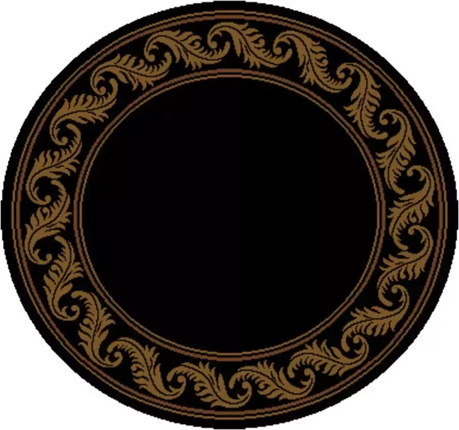Deludere rond vloerkleed classic Ø120 cm zwart