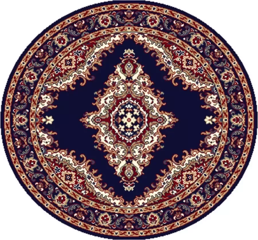 Deludere rond vloerkleed oriëntal Ø160 cm blauw