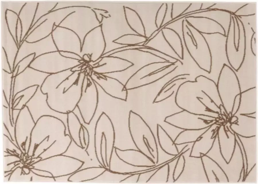 Deludere vloerkleed bloem 133 x 190 cm crème crème