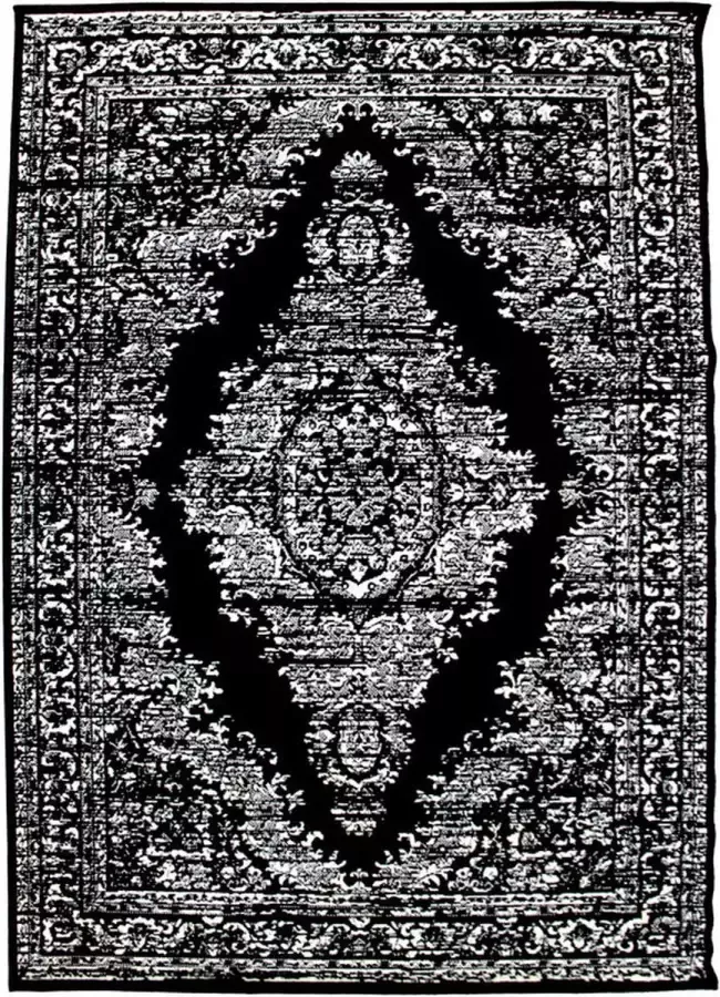 Deludere vloerkleed oriëntal 60 x 110 cm zwart