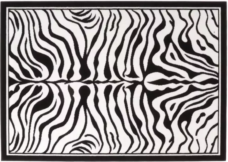 Deludere vloerkleed zebra 133 x 190 cm zwart