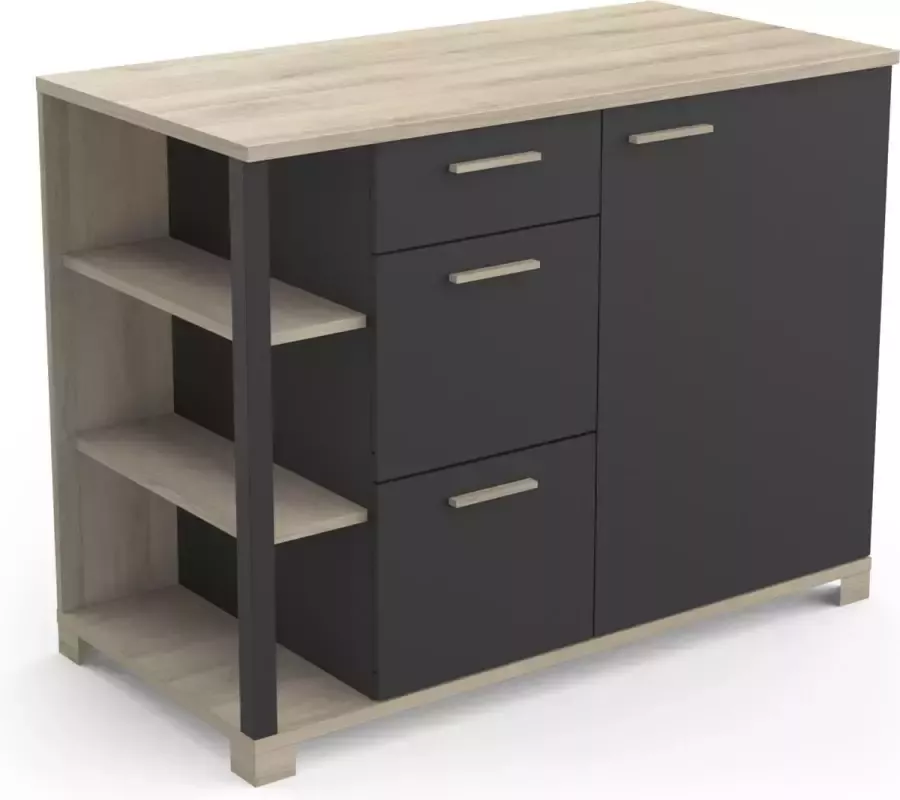 DEMEYERE Belfurn keukenkast onderkast Atelier 120cm keukenelement met 1 deur en 3 laden