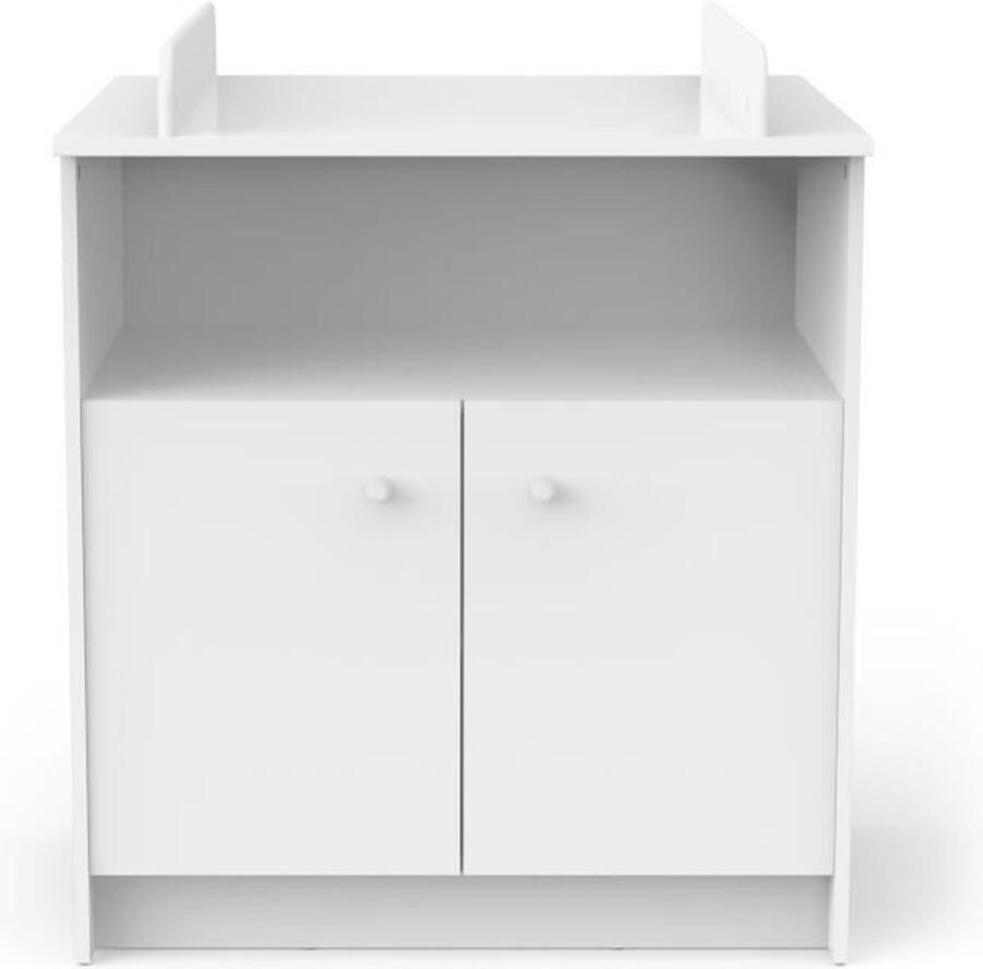 DEMEYERE Commode met 2 deuren 1 nis HELICIA Mat wit 79 6 x 70 x 94 4 cm - Foto 2