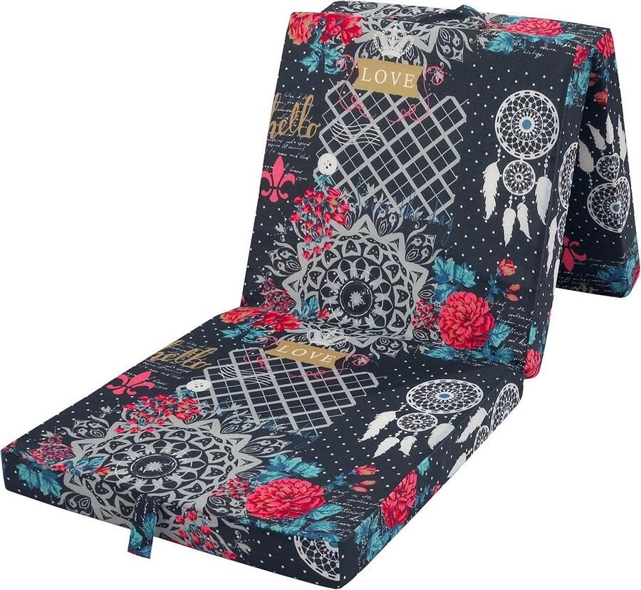 Densi Opvouwbare matras jilly vouwmatras Logeermatras logeerbed 190x63x8cm