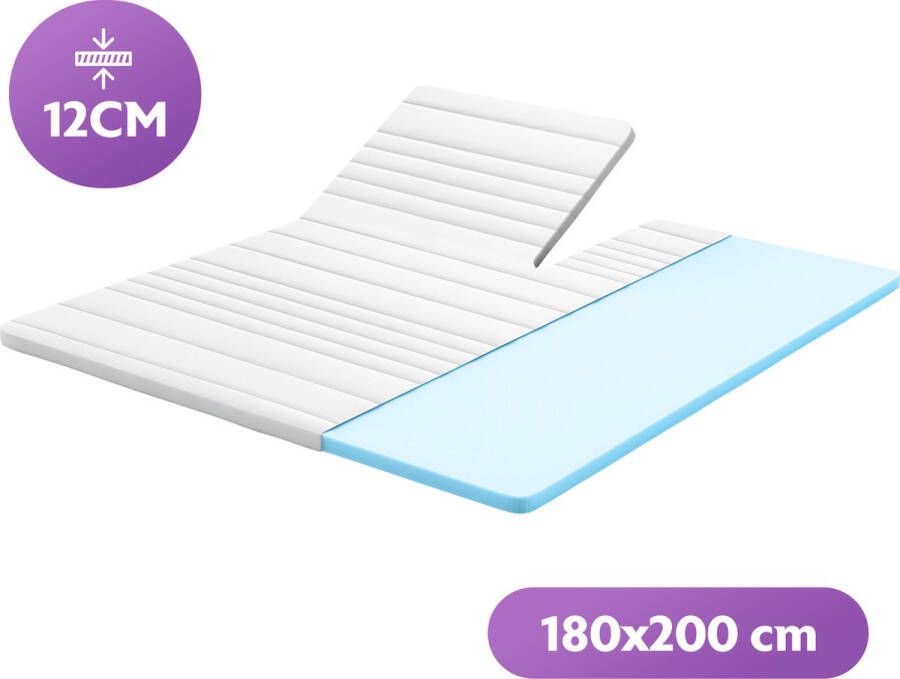 Densi Splittopper Split Topdek Matras 180x200 12cm dik Koudschuim Afritsbare hoes Premium hotelkwaliteit