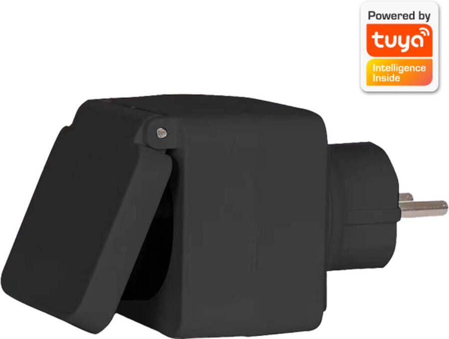 Denver Slimme Stekker met Energiemeter Tijdschakelaar Smart plug Indoor & Outdoor Met app voor iOS en Android Amazon Alexa Google Home TUYA Waterproof PLO118