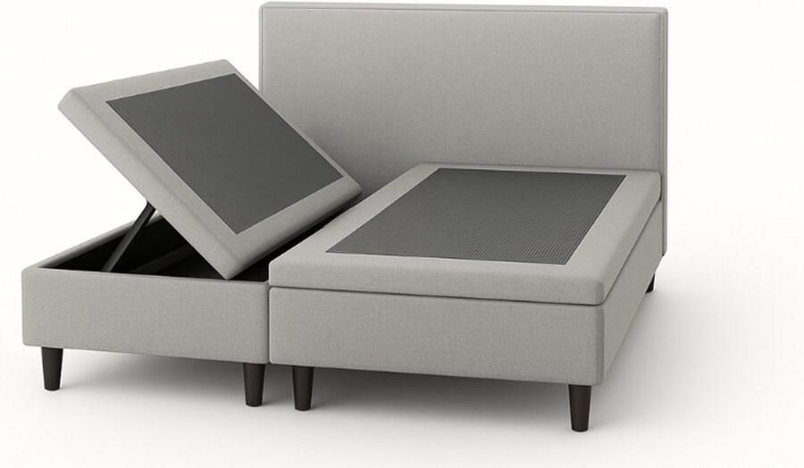 DER Bedding Losse Boxspring OP MAAT met opbergruimte zonder matras en hoofdbord 90x190 (Ook verkrijgbaar inclusief hoofdbord en matras) + (Verkrijgbaar in Zwart Antraciet Licht Grijs en Beige) - Foto 4