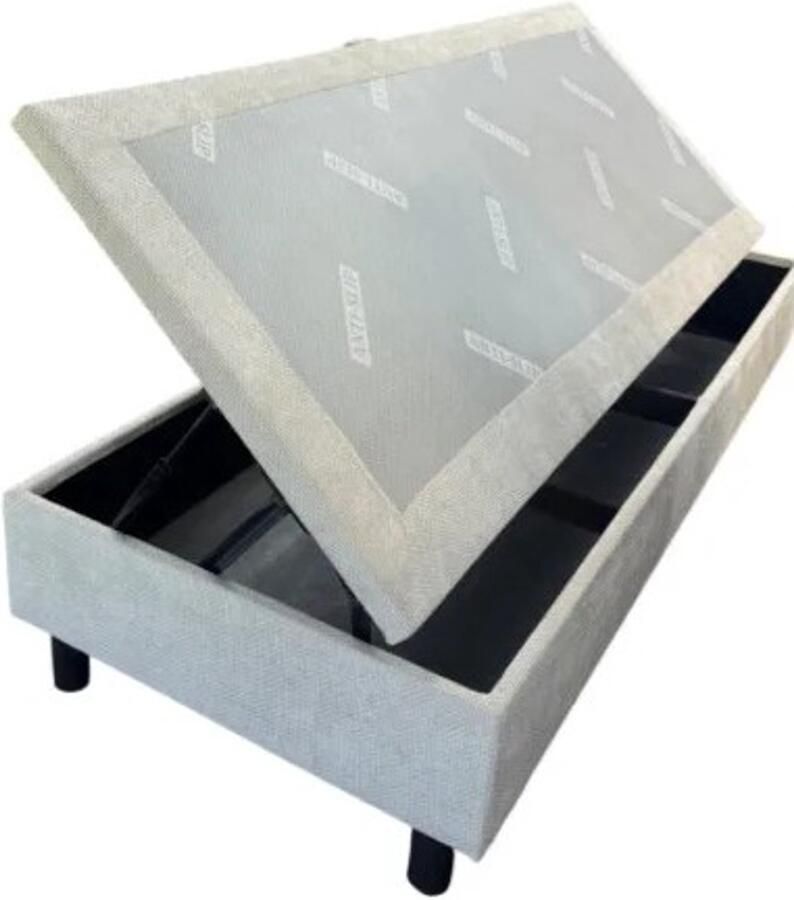 DER Bedding Losse Boxspring met opbergruimte zonder matras en hoofdbord 80x180 (Ook verkrijgbaar inclusief hoofdbord en matras) + (Verkrijgbaar in Zwart Antraciet Licht Grijs en Beige)