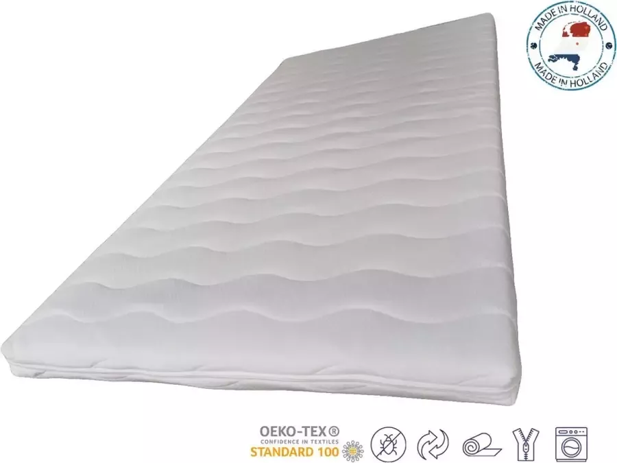 DER Bedding Topdekmatras Topper Comfortschuim SG40 Bamboo Op Maat 100x210 8 cm