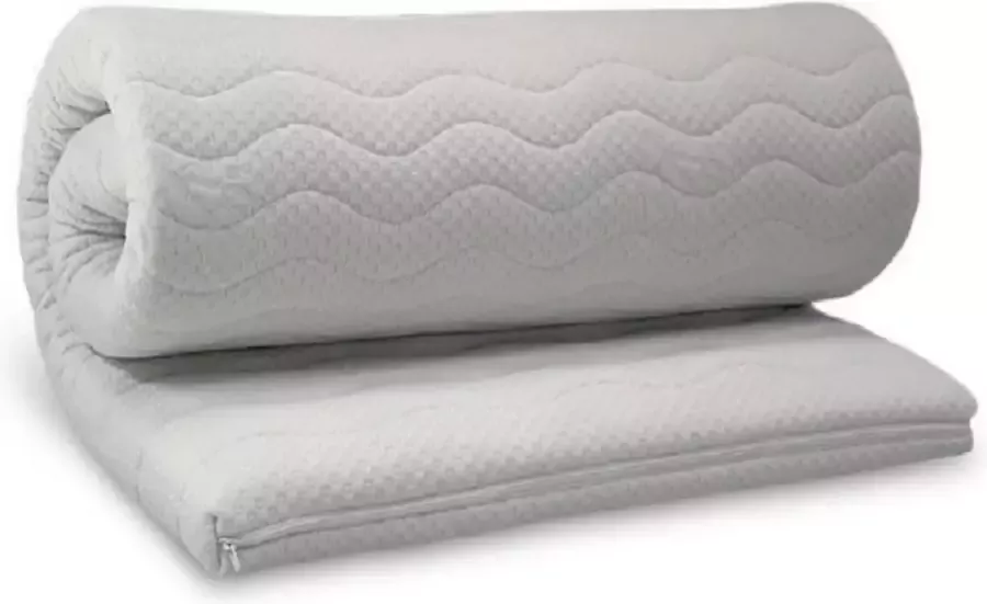 DER Bedding Topdekmatras Topper Koudschuim HR50 Bamboo Op Maat 160x210 8 cm