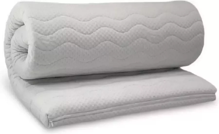 DER Bedding Topdekmatras Topper Koudschuim HR50 Bamboo Op Maat 70x200 8 cm