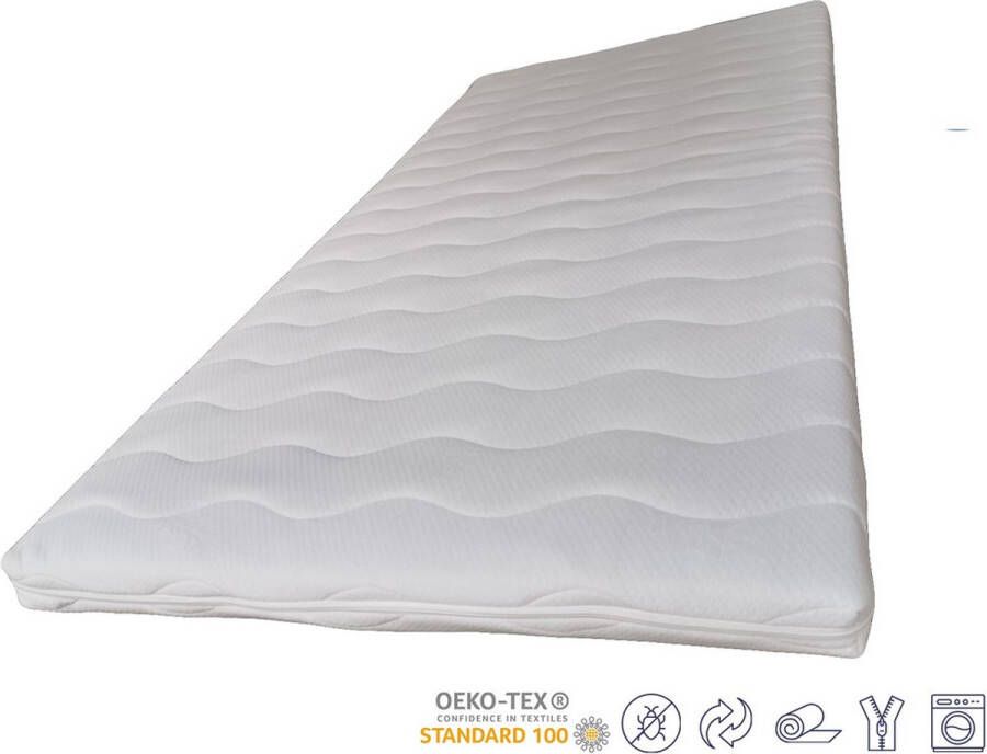 Derya Sleep Topdekmatras Topper Koudschuim HR50 Op Maat 120x125 8 cm