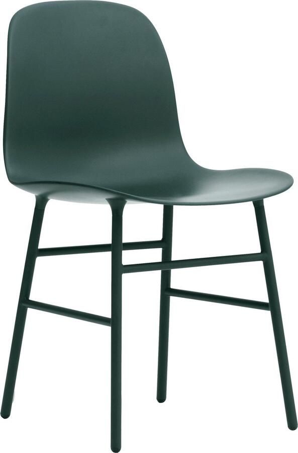 Design Outlet Form stoel met metalen frame groen