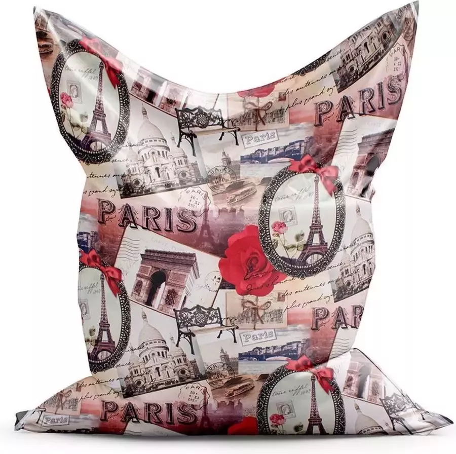 Design Zitzak Paris Small Wit Roze