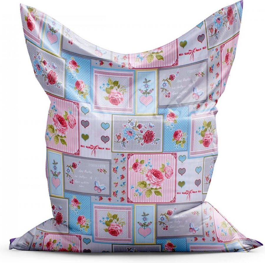 Design Zitzak Roos Small Roze Blauw