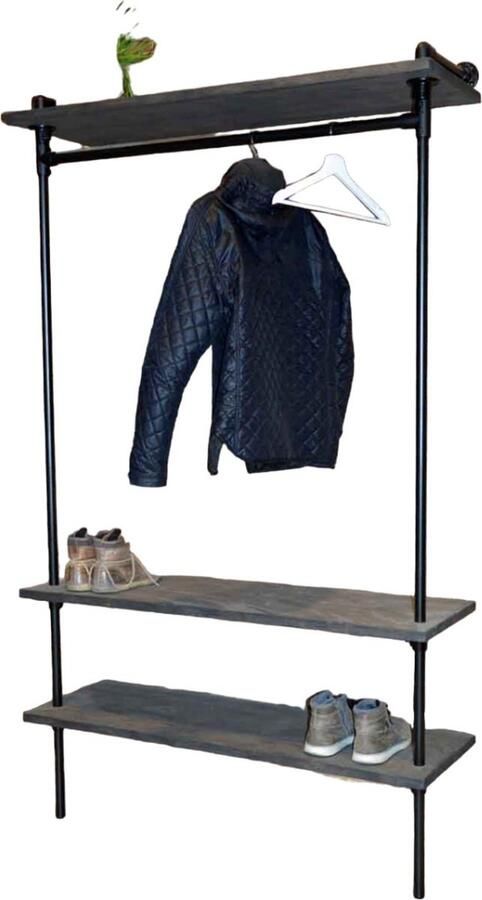 Design85 Fiks Wandkapstok Zwarte Wax 80 cm Halaccessoires Stijlvol en Duurzaam Ontwerp - Foto 2