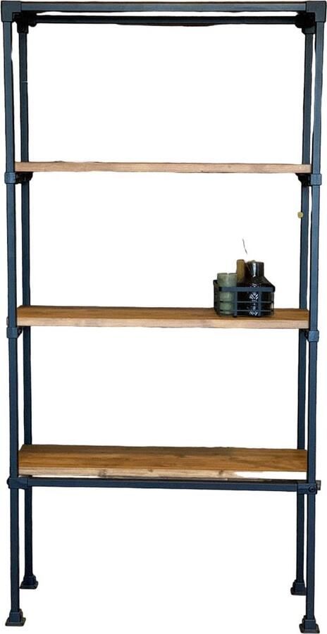 Design85 Florence Wandkast Industriële Kast 80 cm x 30 cm x 200 cm Robuust Design