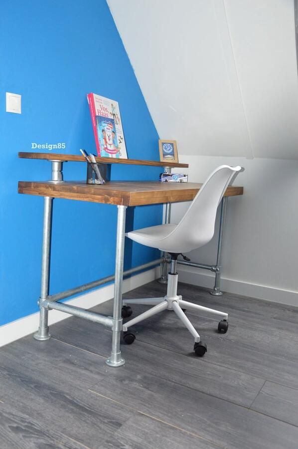 Design85 Kinderbureau – Bureau 100 cm x 60 cm Bruin Speels ontwerp