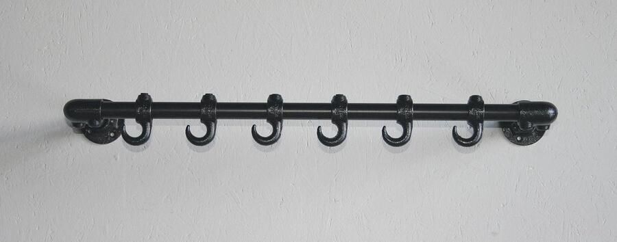 Design85 wandkapstok basic 70x20 cm (bxd) zwarte steigerbuizen