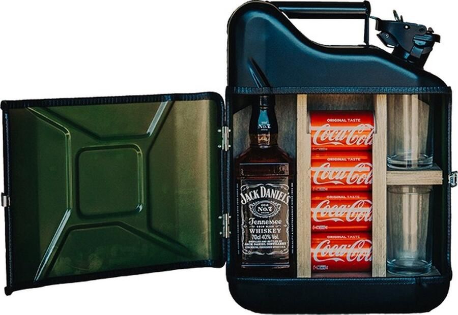 Designed by Man Jerrycan Bacardi Giftset Zwart Perfect als cadeau Origineel en Praktisch Bacardi Giftset Zwart - Foto 2