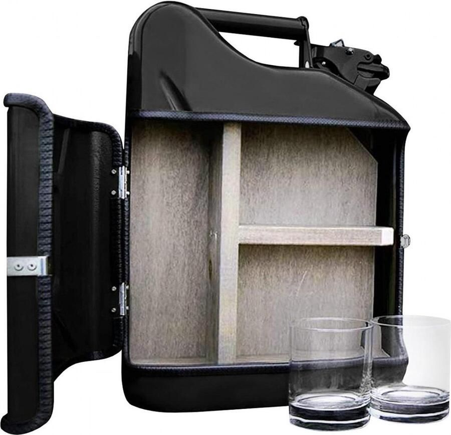 Designed By Man MikaMax Jerrycan Minibar – Cadeauset – Cadeau Man – 10L Groen – Incl. 2 Whiskey Glazen - Foto 2