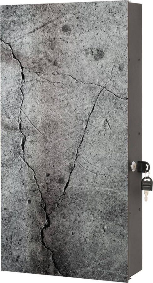 Designglas Badkamerkast Medicijnkast Badkamerkast hoog- Hangend Hangkast Gehard glas 31x61cm Beton