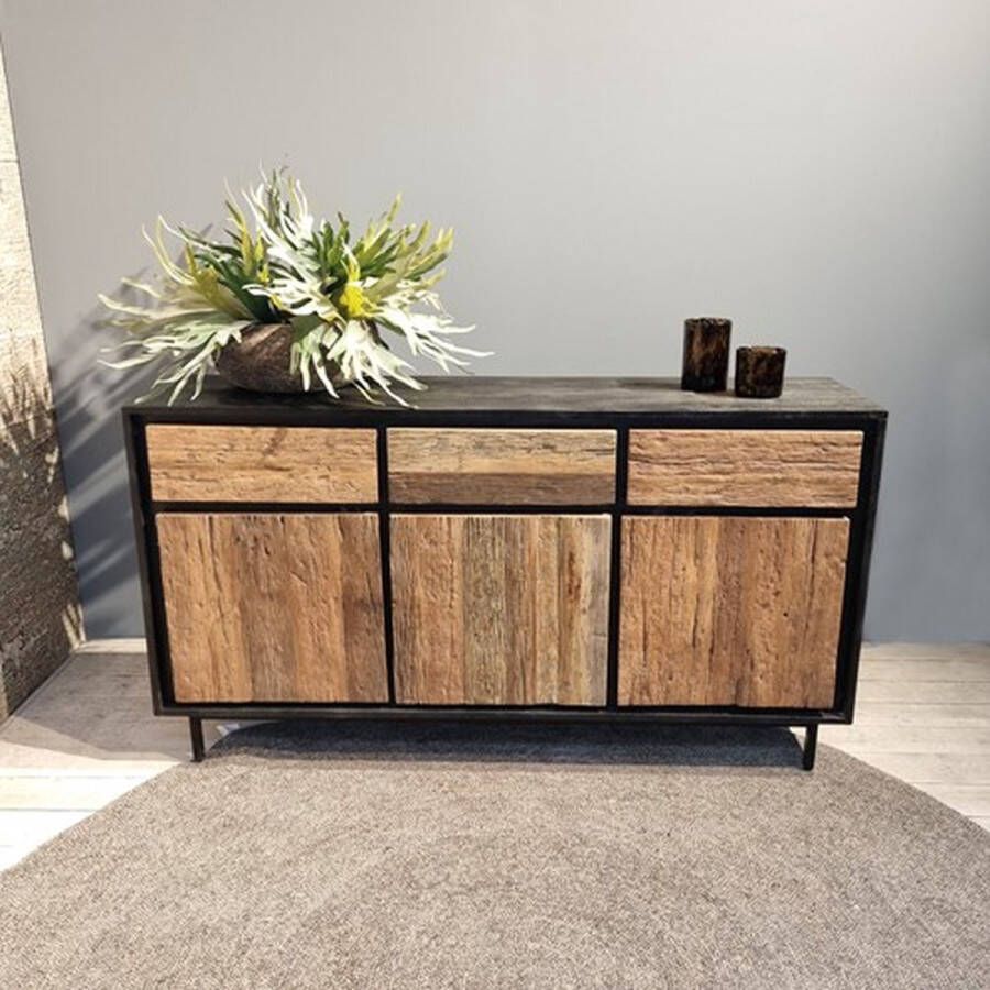 DesignMeubelsNL Industriële dressoir kast 150 cm met opbergruimte