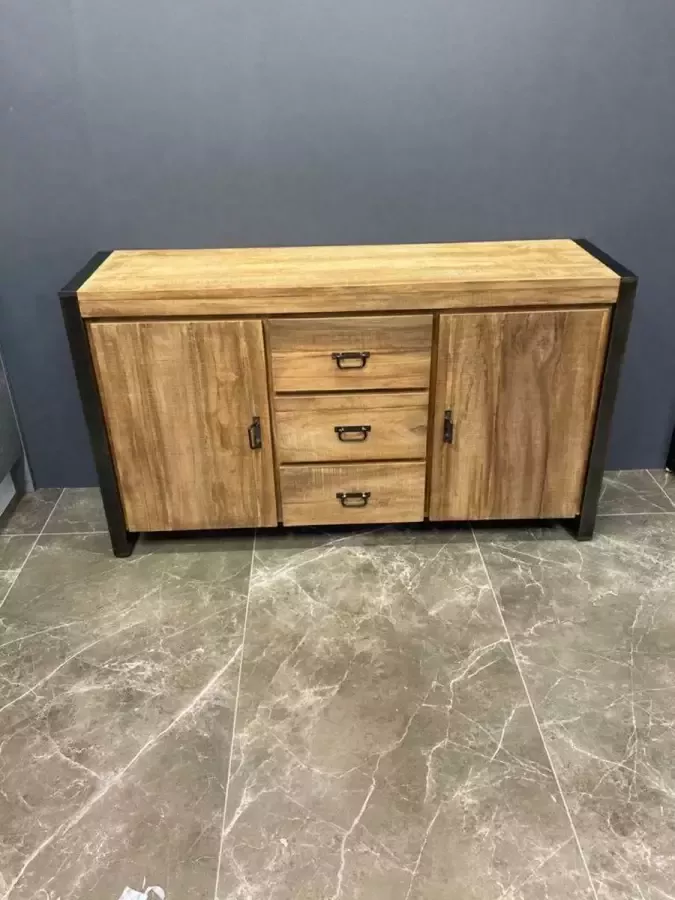 DesignMeubelsNL Industriële dressoir kast TEAK