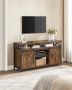 DesignMeubelsNL Tv-meubel Tv-tafel met verstelbare planken Deuren in schuurstijl Vintage Metalen frame Vintage bruin en zwart - Thumbnail 2